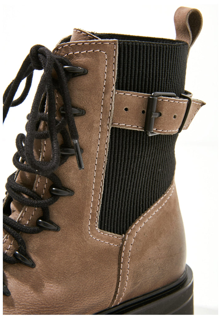 Inuovo Stiefelette Leder/Textil Beige - surf4shoes