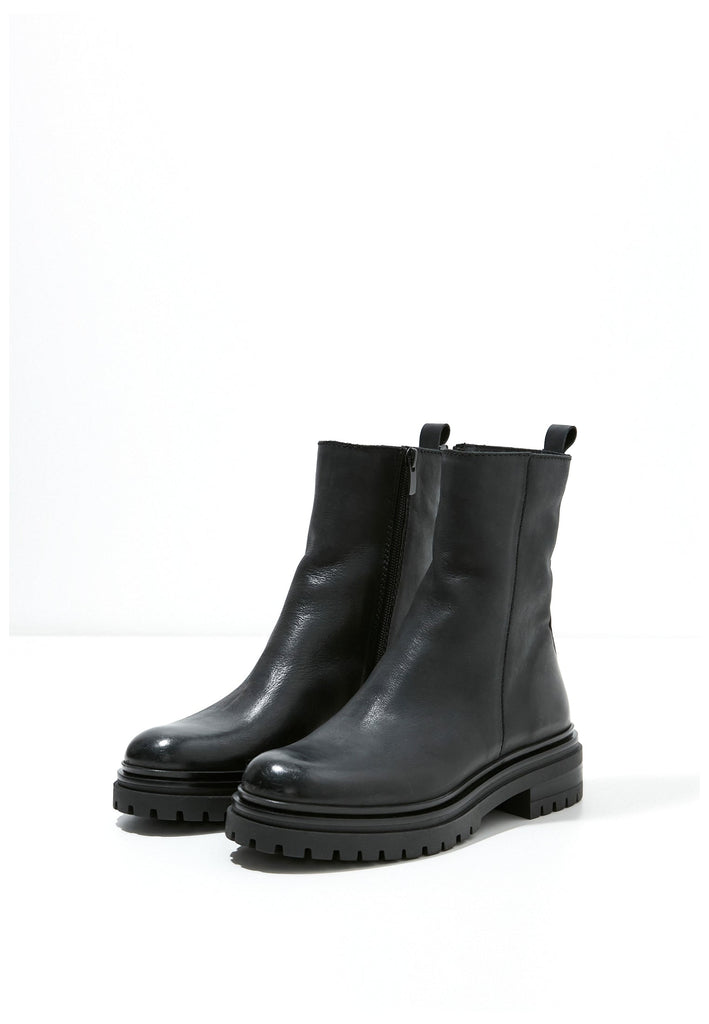 Inuovo Stiefelette Leder Schwarz - surf4shoes