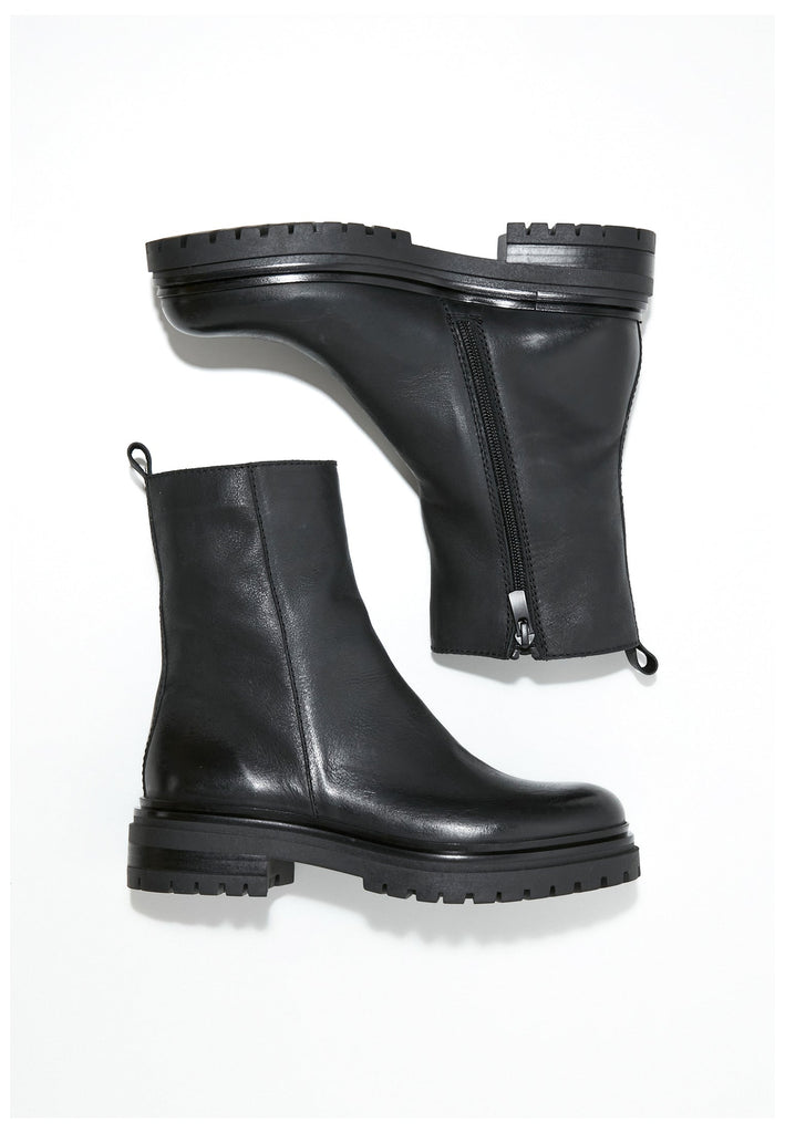 Inuovo Stiefelette Leder Schwarz - surf4shoes