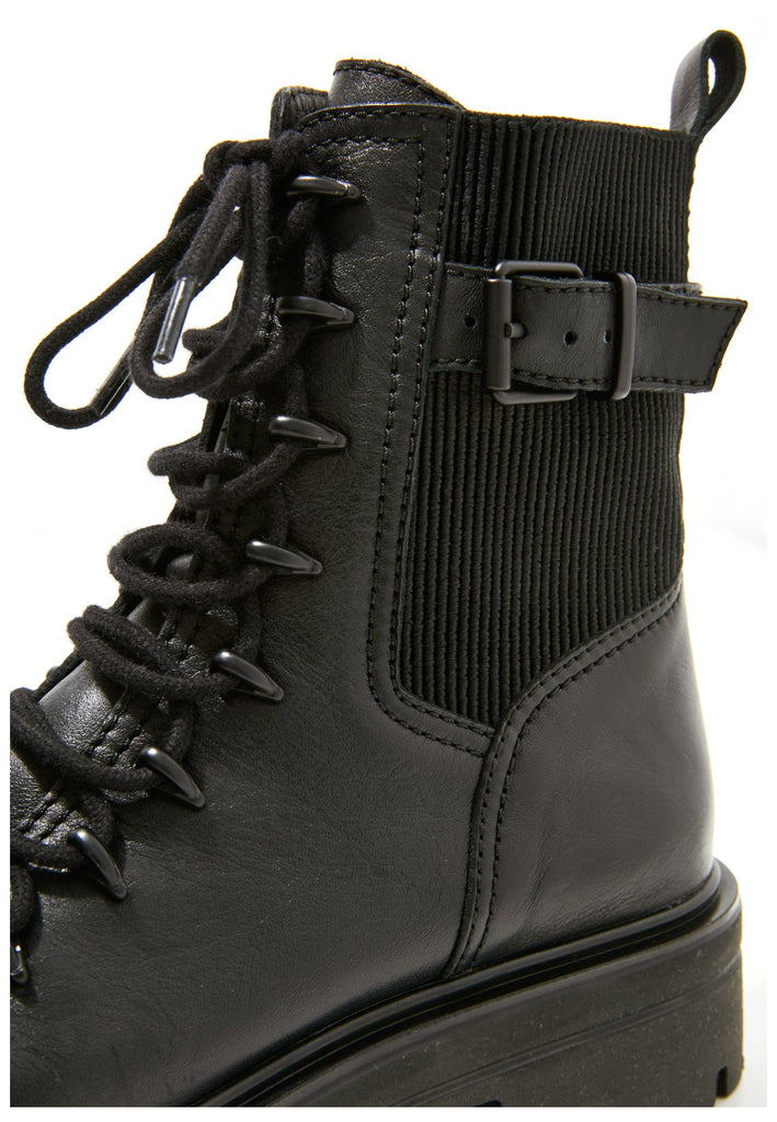 Inuovo Stiefelette Leder/Textil Schwarz - surf4shoes