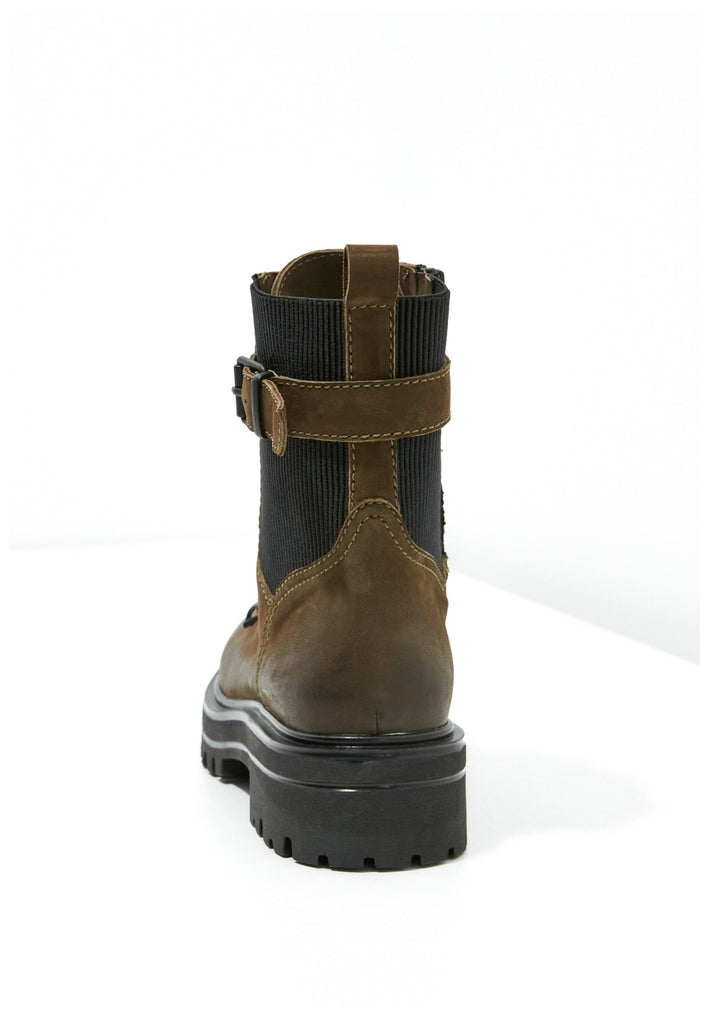 Inuovo Stiefelette Leder/Textil Dunkelbraun - surf4shoes