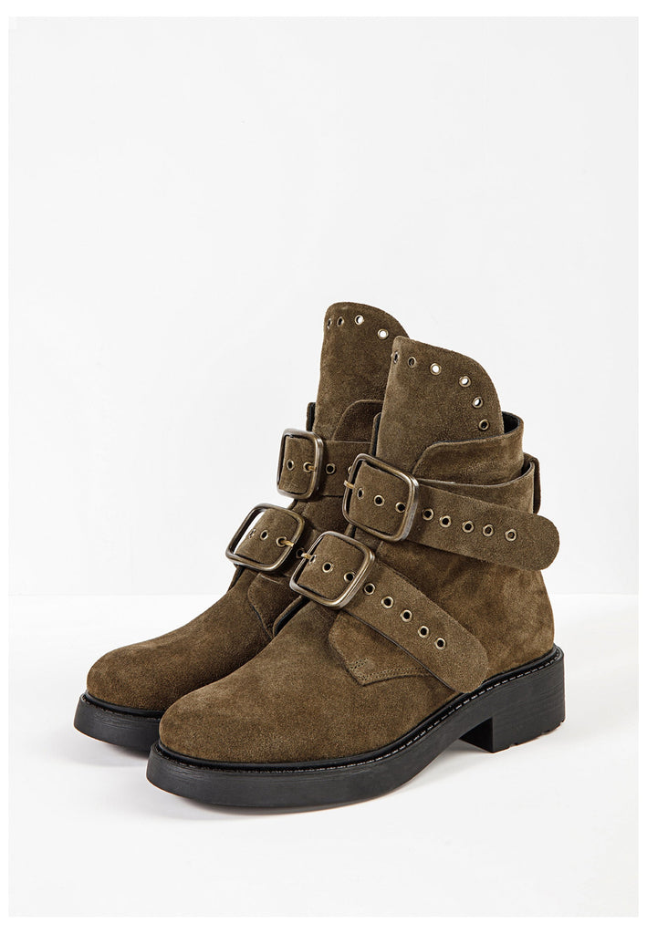 Inuovo Stiefelette Leder Dunkelbraun - surf4shoes