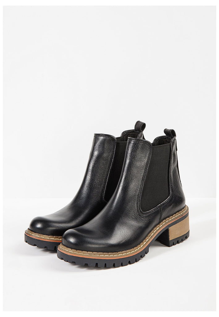 Inuovo Stiefelette Leder Schwarz - surf4shoes