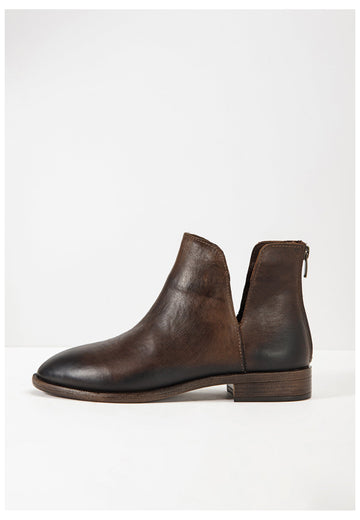 Inuovo Stiefelette Glattleder Dunkelbraun - surf4shoes