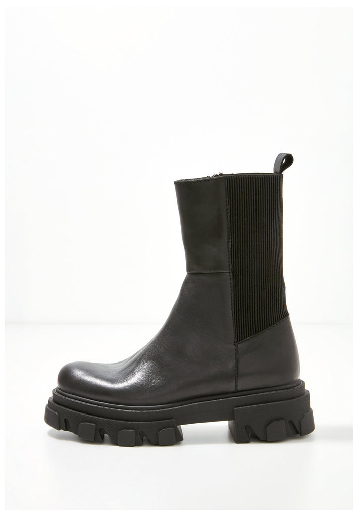 Inuovo Stiefel Leder/Textil Schwarz - surf4shoes