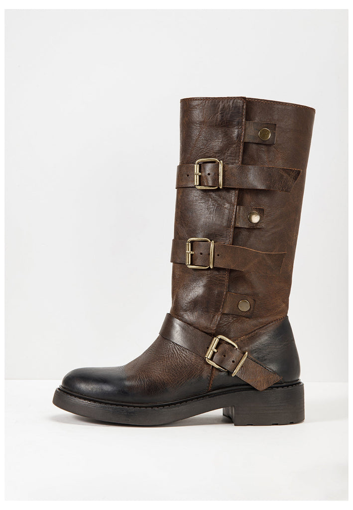 Inuovo Stiefel Leder Dunkelbraun - surf4shoes