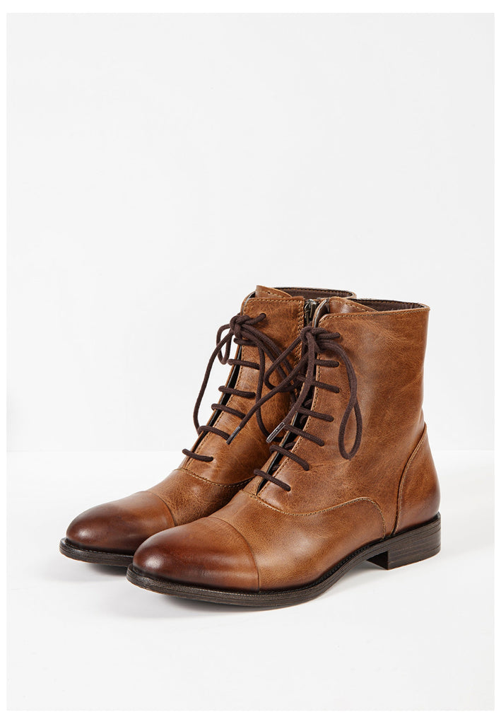 Inuovo Stiefelette Glattleder Tan - surf4shoes