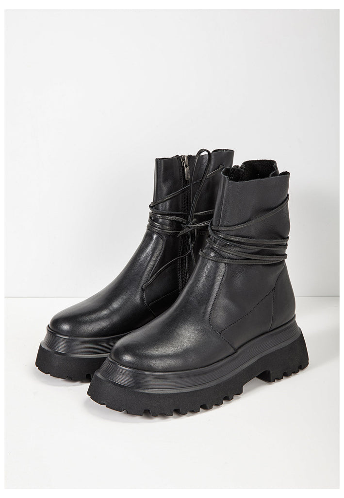 Inuovo Stiefelette Leder Schwarz - surf4shoes