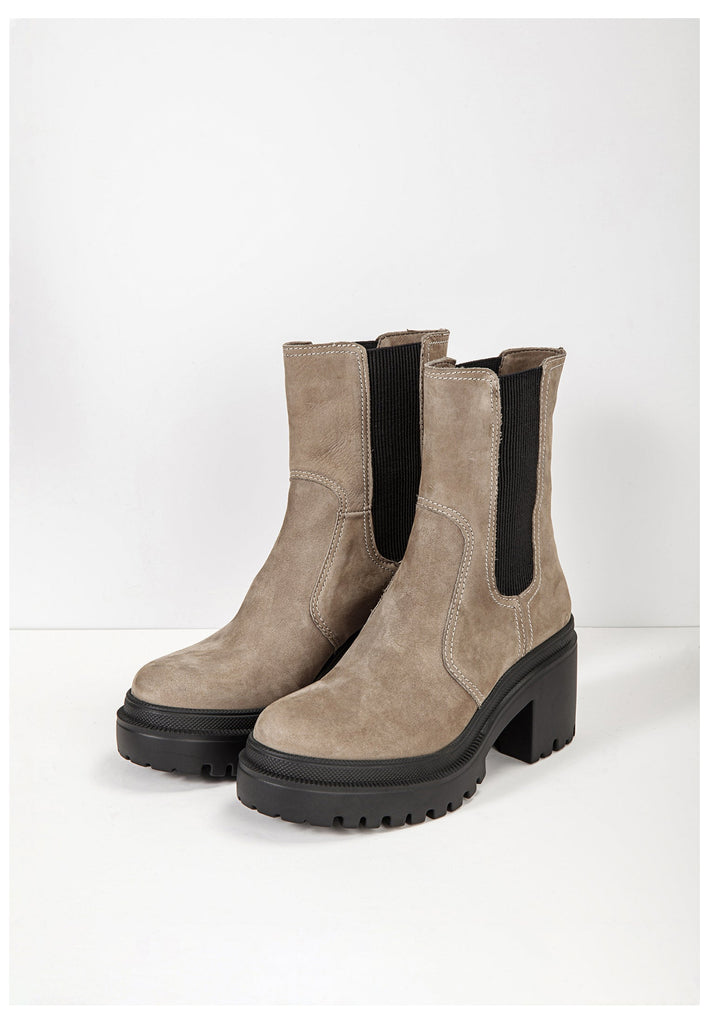 Inuovo Stiefelette Leder/Textil Beige - surf4shoes