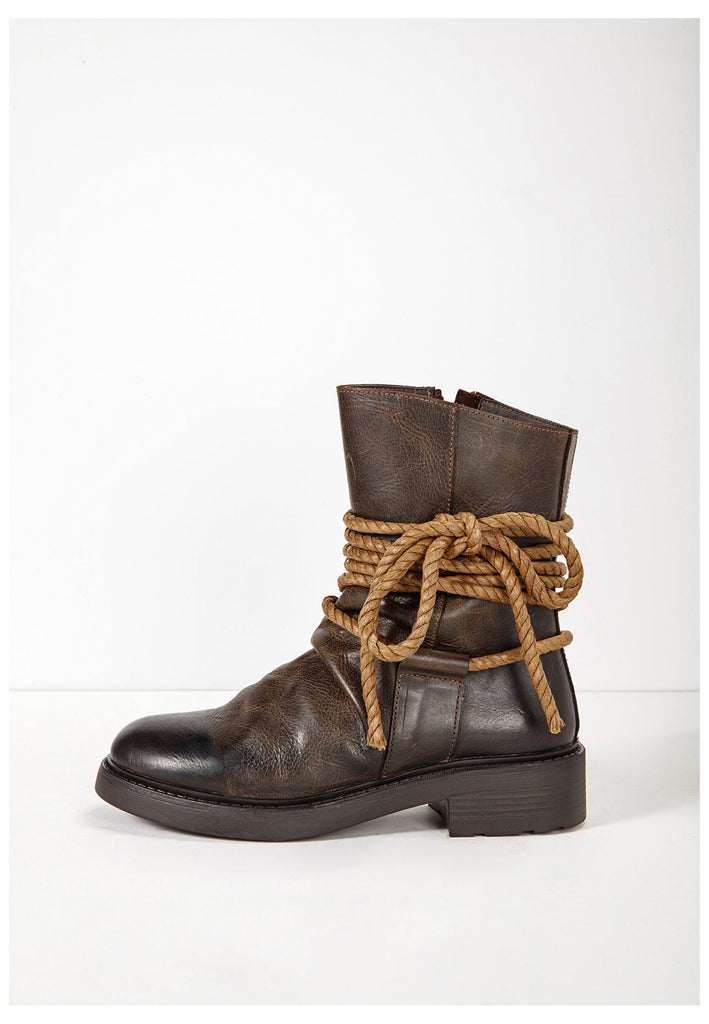 Inuovo Stiefel Leder Dunkelbraun - surf4shoes