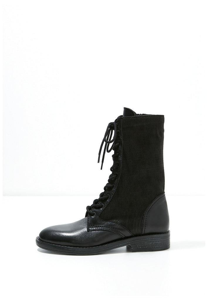 Inuovo Stiefel Leder/Textil Schwarz - surf4shoes