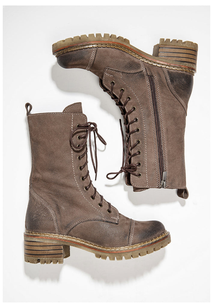 Inuovo Stiefelette Leder Dunkelbraun - surf4shoes