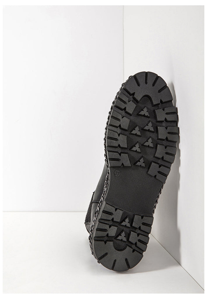 Inuovo Stiefelette Leder/Textil Schwarz - surf4shoes