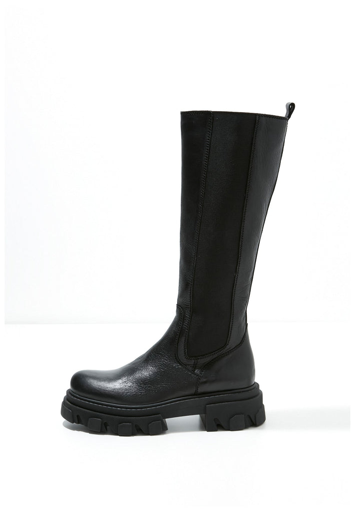 Inuovo Stiefel Leder/Textil Schwarz - surf4shoes