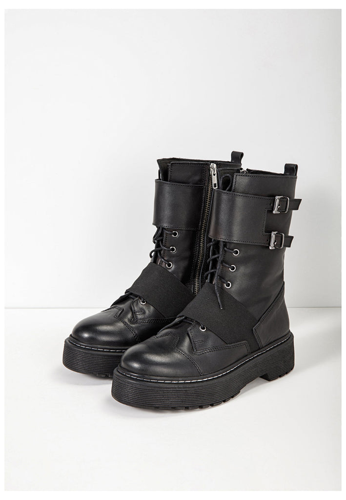 Inuovo Stiefelette Leder Schwarz - surf4shoes