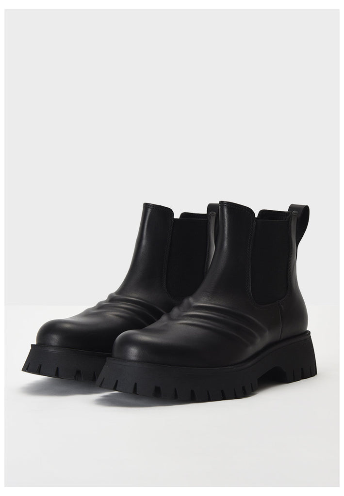 Inuovo Stiefelette Leder/Textil Schwarz - surf4shoes