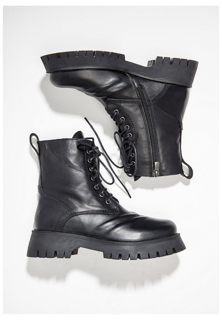 Inuovo Stiefelette Leder Schwarz - surf4shoes