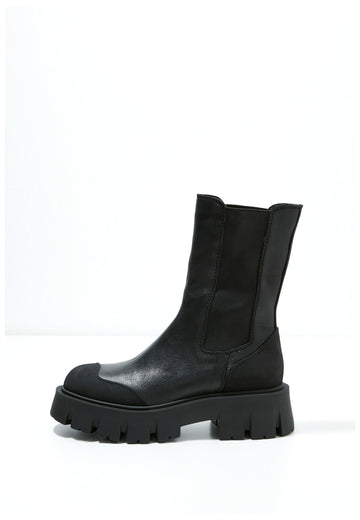 Inuovo Stiefel Leder/Textil Schwarz - surf4shoes