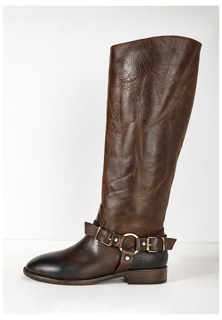 Inuovo Stiefel Leder Dunkelbraun - surf4shoes