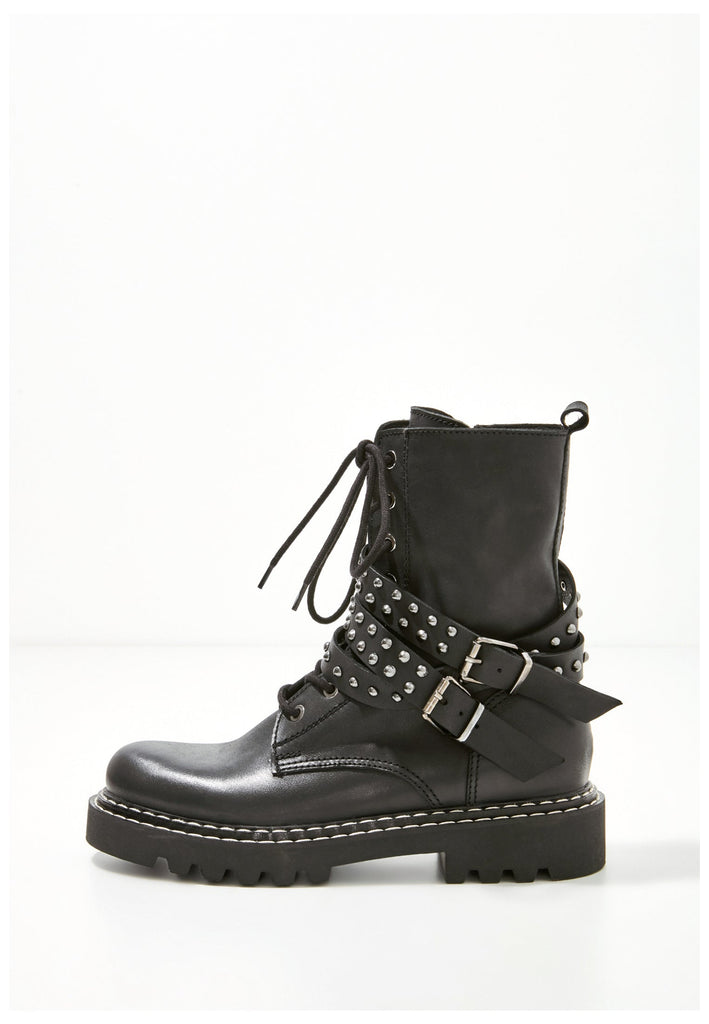 Inuovo Stiefelette Glattleder Schwarz - surf4shoes
