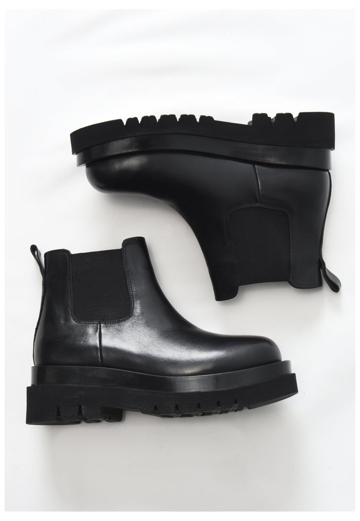 Inuovo Stiefelette Leder/Textil Schwarz - surf4shoes