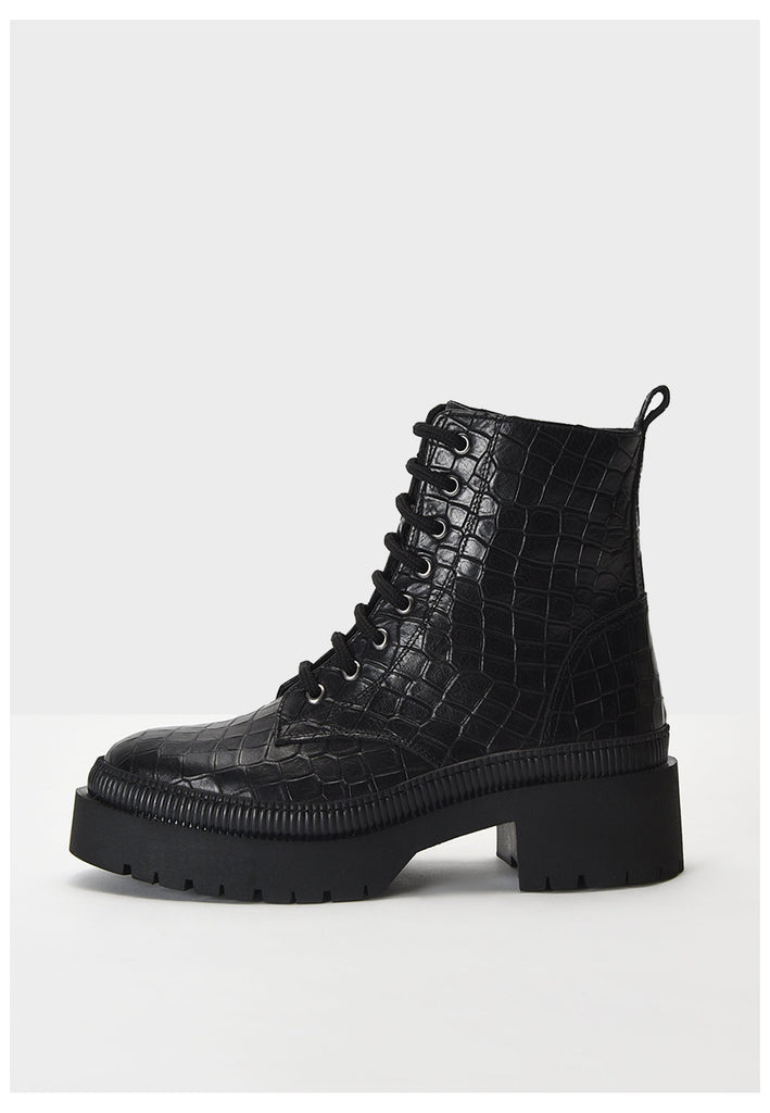 Inuovo Stiefelette Leder Schwarz - surf4shoes