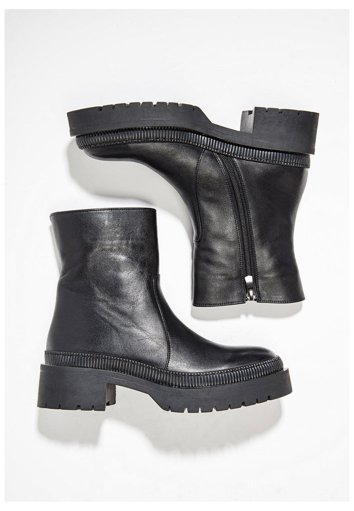 Inuovo Stiefelette Leder Schwarz - surf4shoes