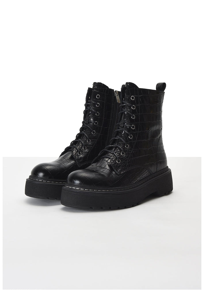 Inuovo Stiefelette Leder Schwarz - surf4shoes