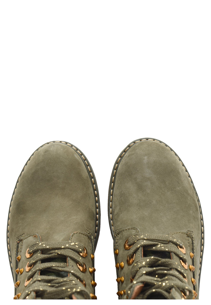 Inuovo Stiefelette Nubukleder Khaki - surf4shoes