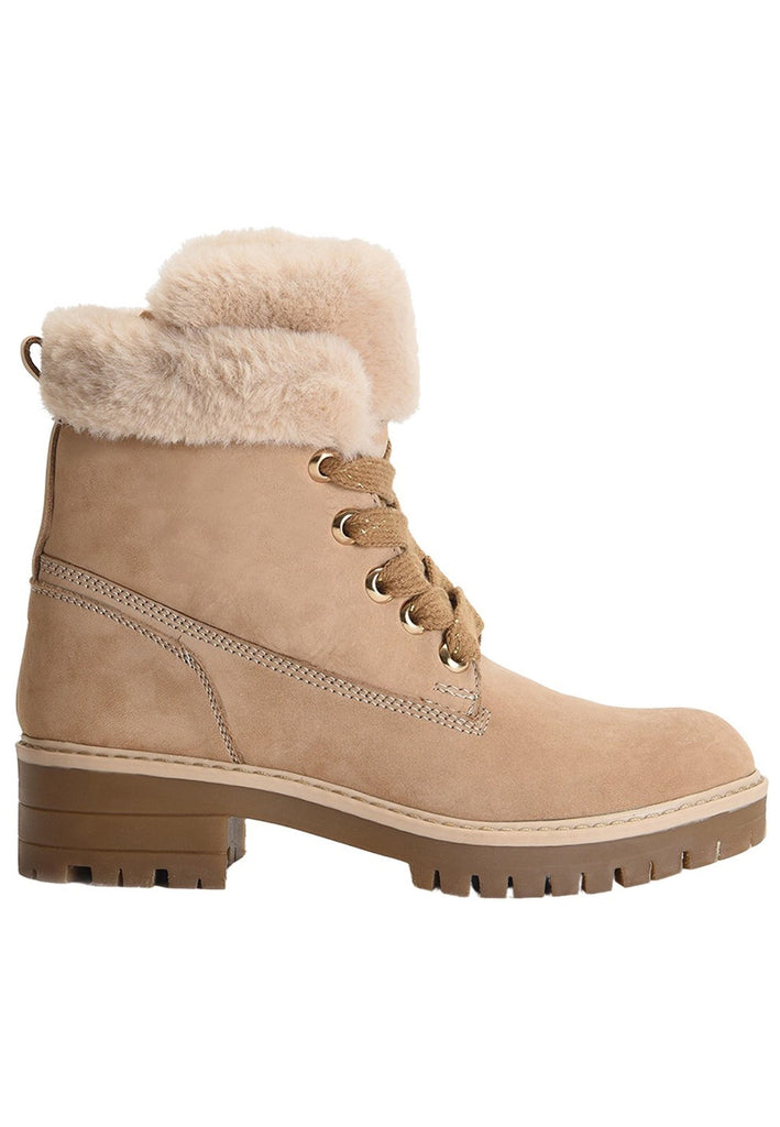 Inuovo Stiefelette Nubukleder/Textil Beige - surf4shoes