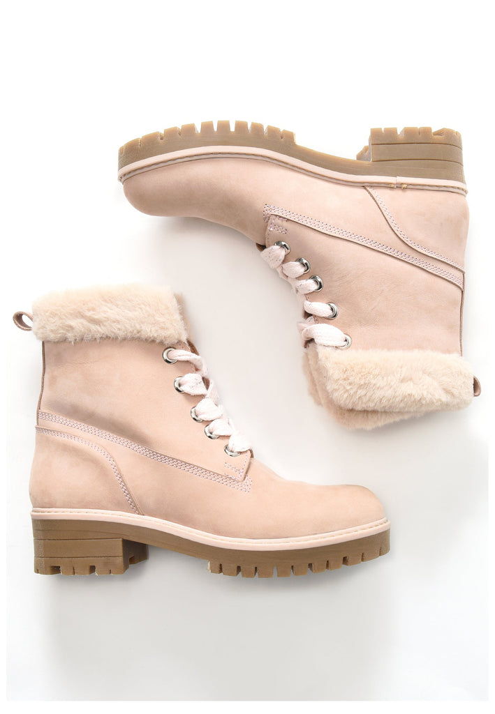 Inuovo Stiefelette Nubukleder/Textil Rosa - surf4shoes