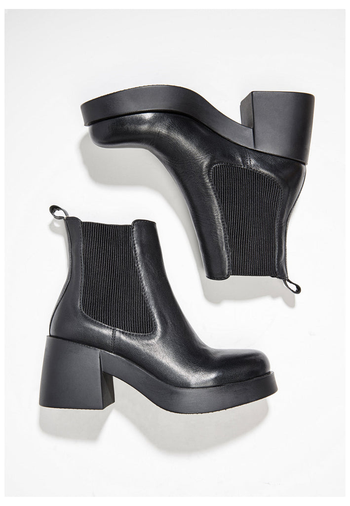 Inuovo Stiefelette Leder Schwarz - surf4shoes