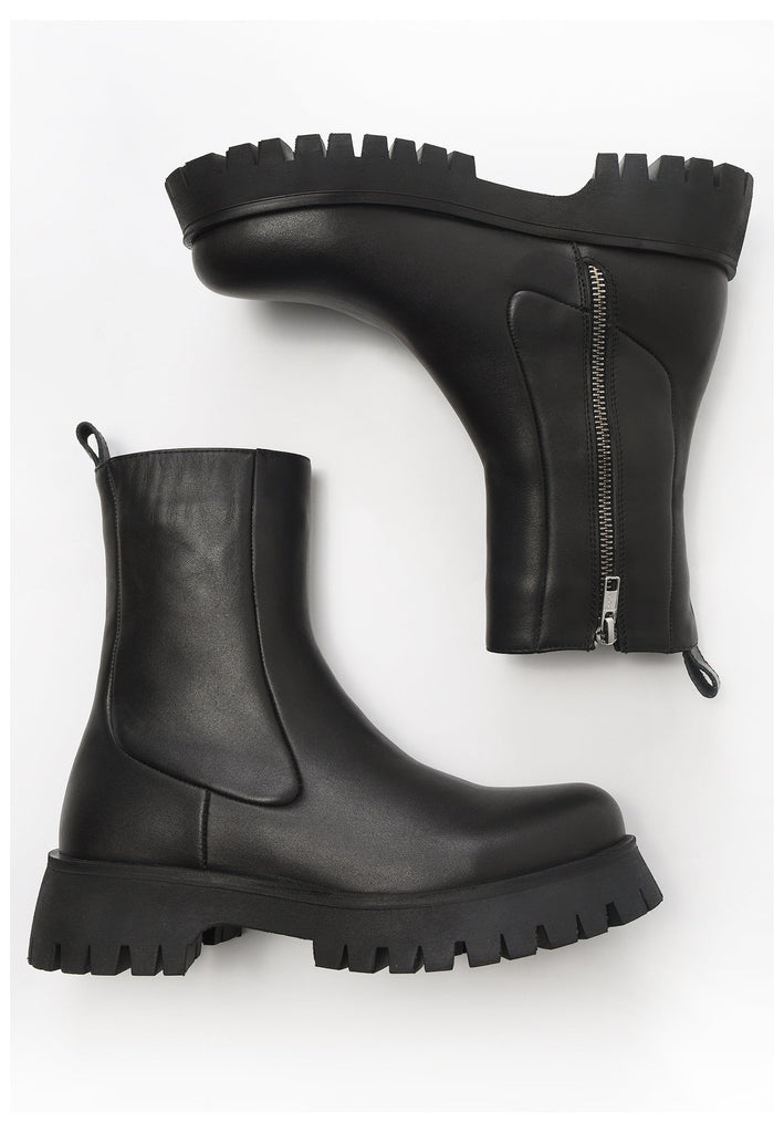 Inuovo Stiefelette Leder Schwarz - surf4shoes