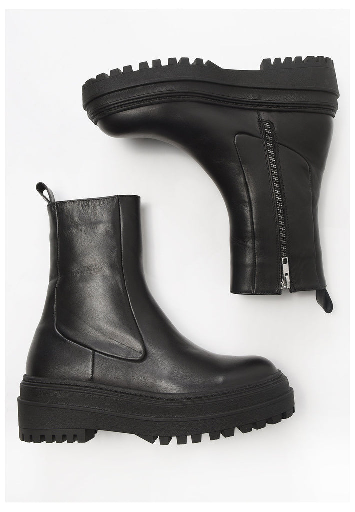 Inuovo Stiefelette Leder Schwarz - surf4shoes