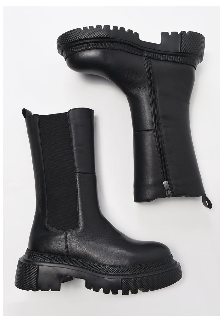 Inuovo Stiefelette Leder Schwarz - surf4shoes