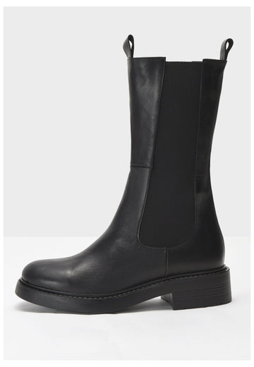 Inuovo Stiefelette Leder/Textil Schwarz - surf4shoes