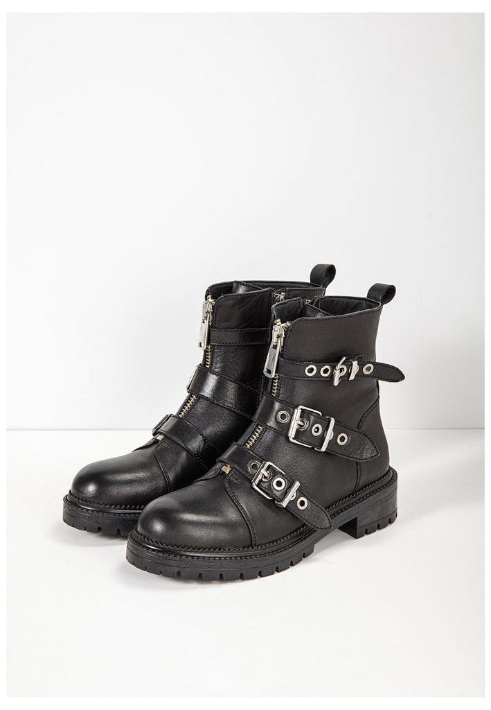 Inuovo Stiefelette Leder Schwarz - surf4shoes