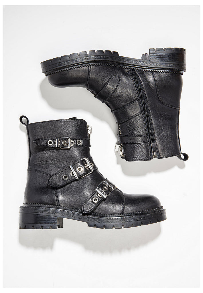 Inuovo Stiefelette Leder Schwarz - surf4shoes