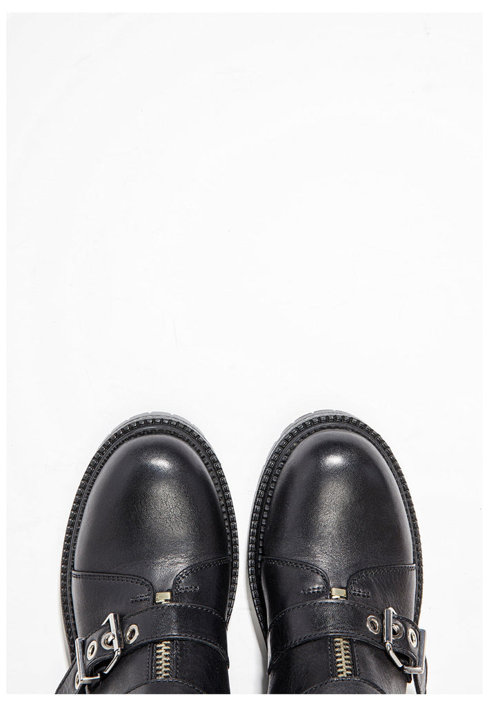 Inuovo Stiefelette Leder Schwarz - surf4shoes