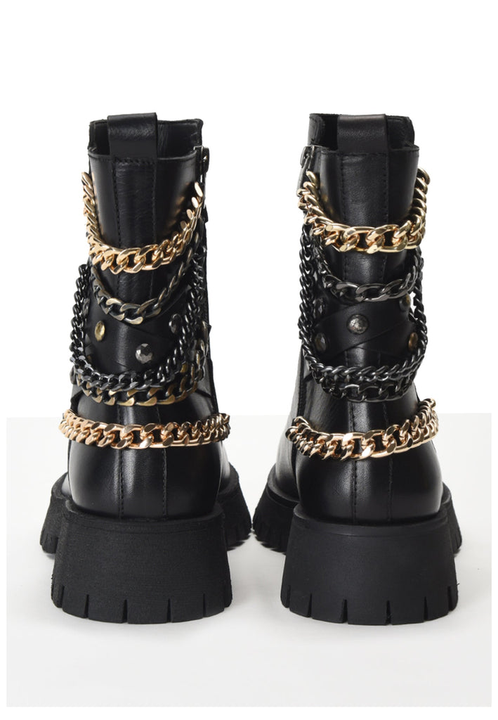 Inuovo Stiefelette Leder Schwarz - surf4shoes