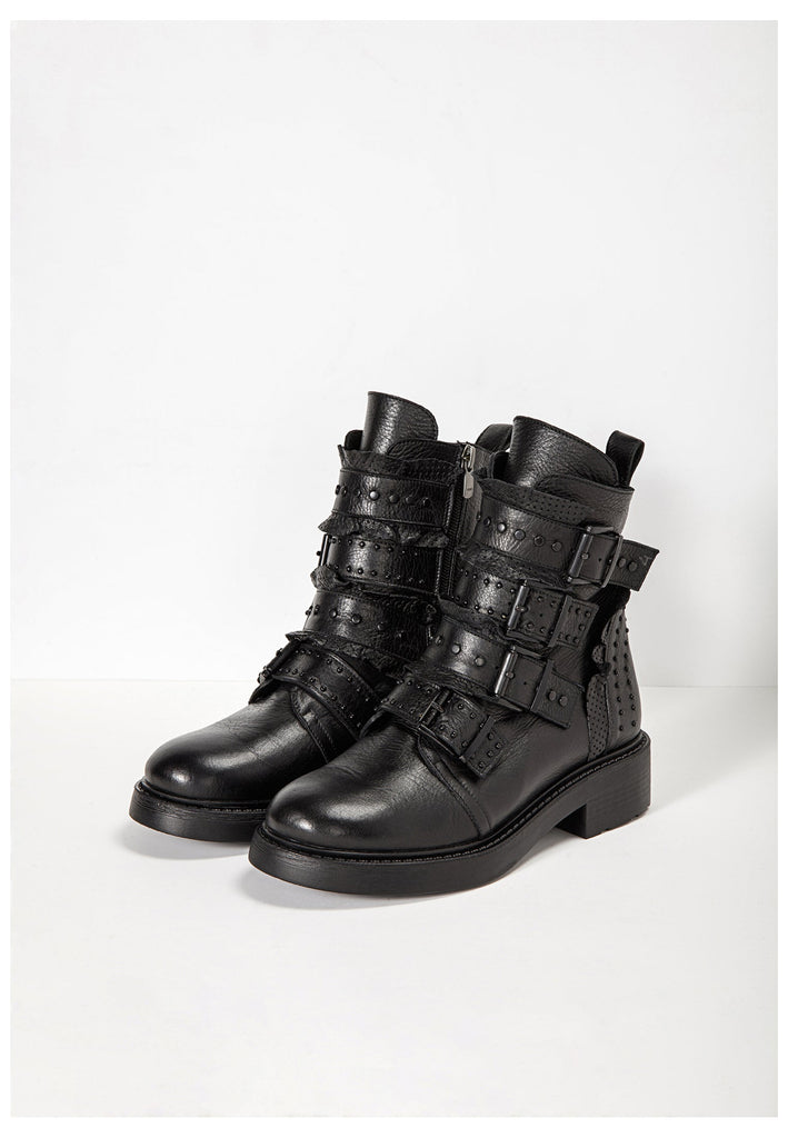 Inuovo Stiefelette Leder Schwarz - surf4shoes