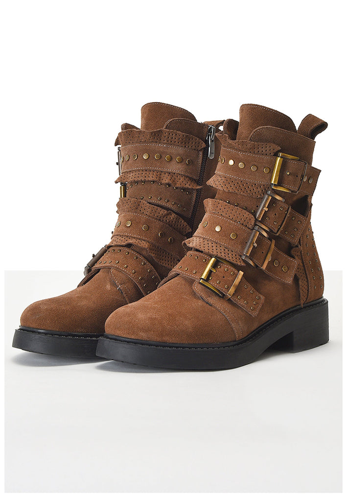 Inuovo Stiefelette Veloursleder Braun - surf4shoes