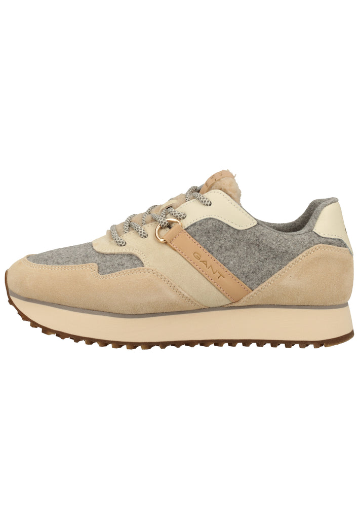 GANT Sneaker Veloursleder/Textil Beige/Grau - surf4shoes