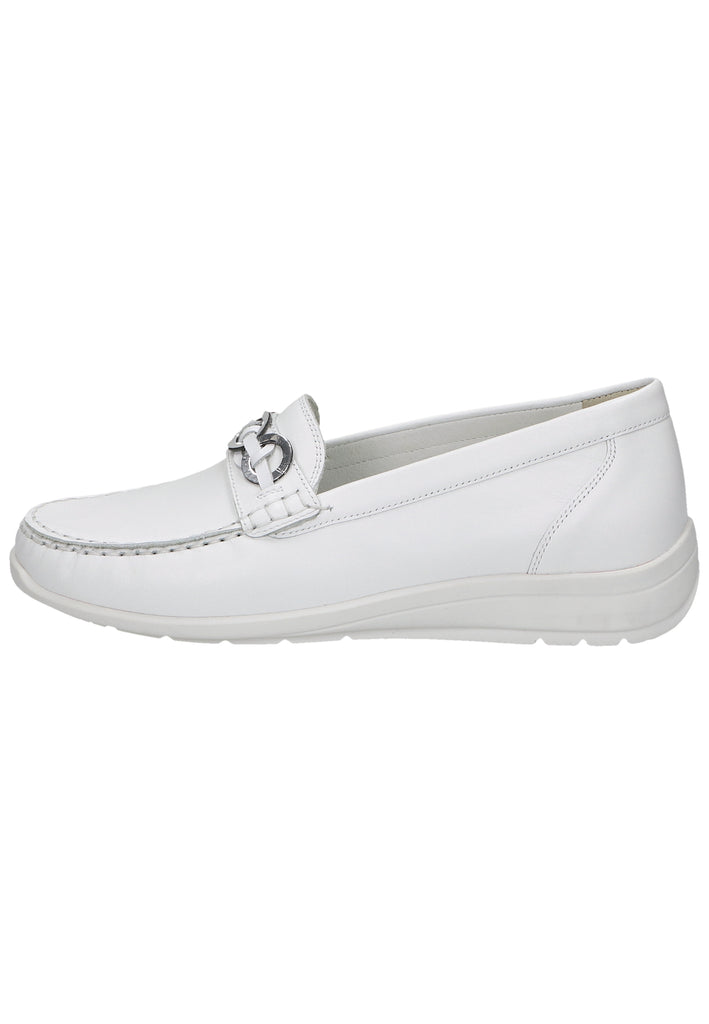 Waldläufer Slipper Leder Weiß - surf4shoes