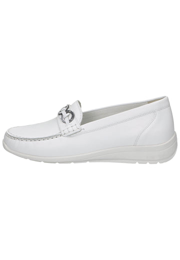 Waldläufer Slipper Leder Weiß - surf4shoes