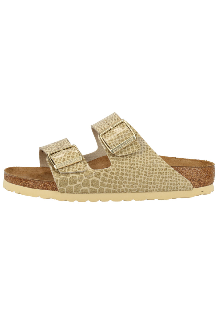 Birkenstock Pantoletten Birko-Flor Magic Snake Gold - surf4shoes