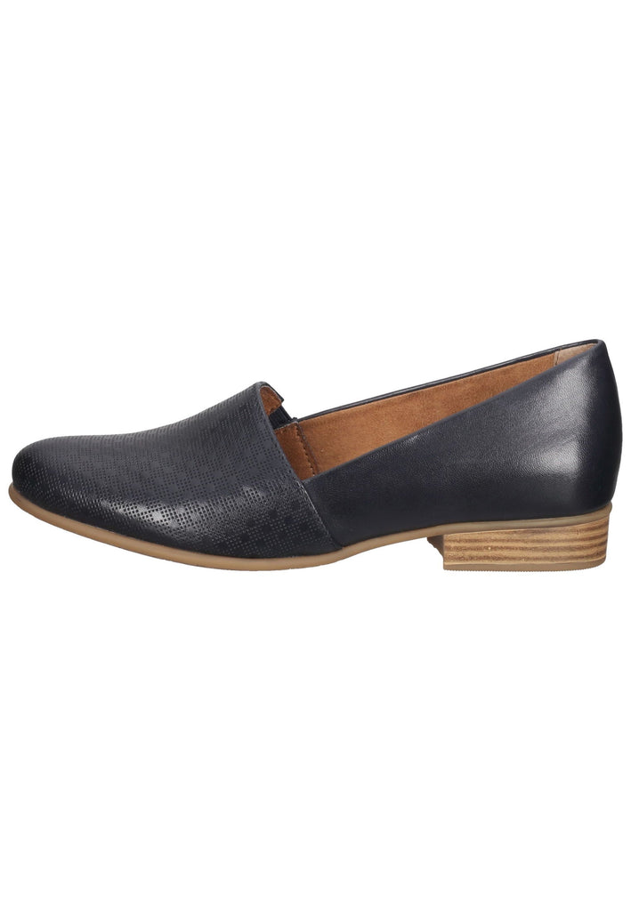 Tamaris Slipper Leder Navy - surf4shoes