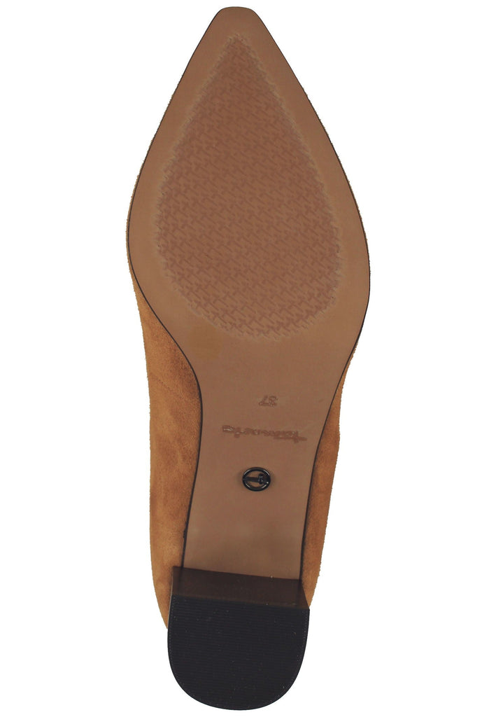Tamaris Pumps Leder Camel - surf4shoes