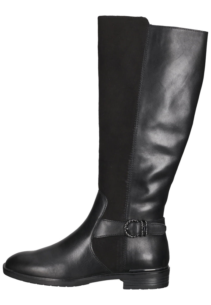 Tamaris Stiefel Leder/Textil Schwarz - surf4shoes