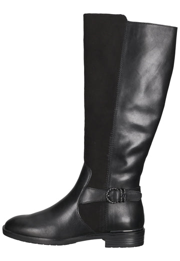 Tamaris Stiefel Leder/Textil Schwarz - surf4shoes